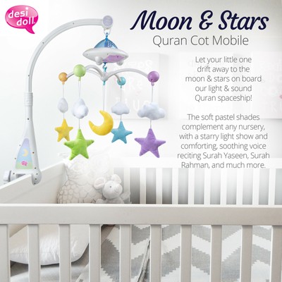moon and stars cot mobile
