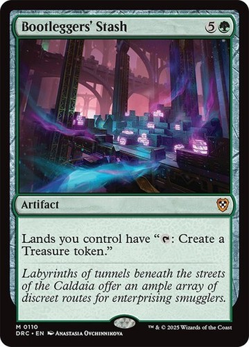 Bootleggers' Stash NM Mythic MTG Commander: Aetherdrift [DRC] Artifact Regular