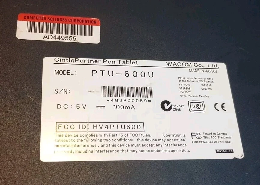 Wacom cintiq partner pen tablet ptu-600u - Image 4 of 4