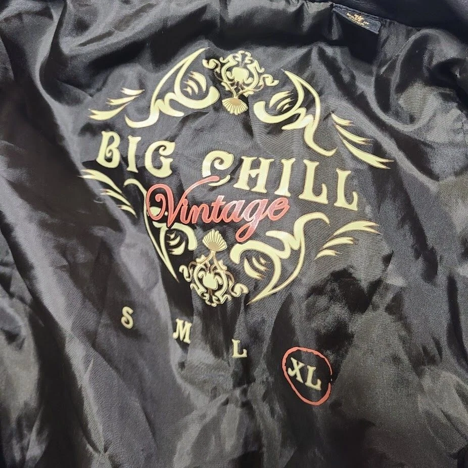 Chaqueta Big Chill BC Mujer XL 16 Negra Imitación Cuero Moderna Moto Motocicleta Cremallera Foto 3 de 4