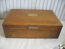Vintage 1 Drawer Wood Tarnish Resistant Silverware Flatware Storage Chest JENEL