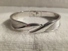 Vintage Monet Bracelet Silver Tone Costume Jewelry. Expandable Spring.