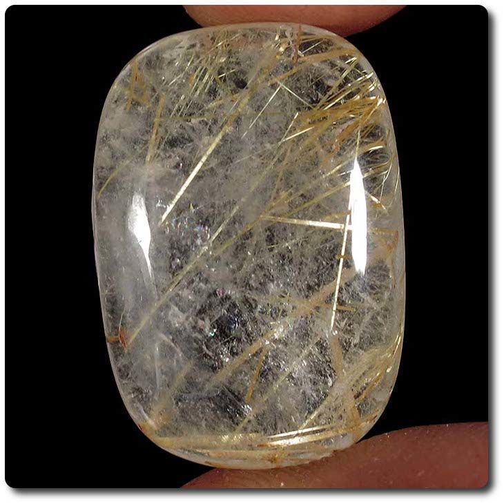 Quartz rutile d'exception de 28,90 cts, minéral de collection brésilien unique