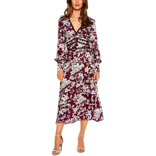 womens purple floral dress