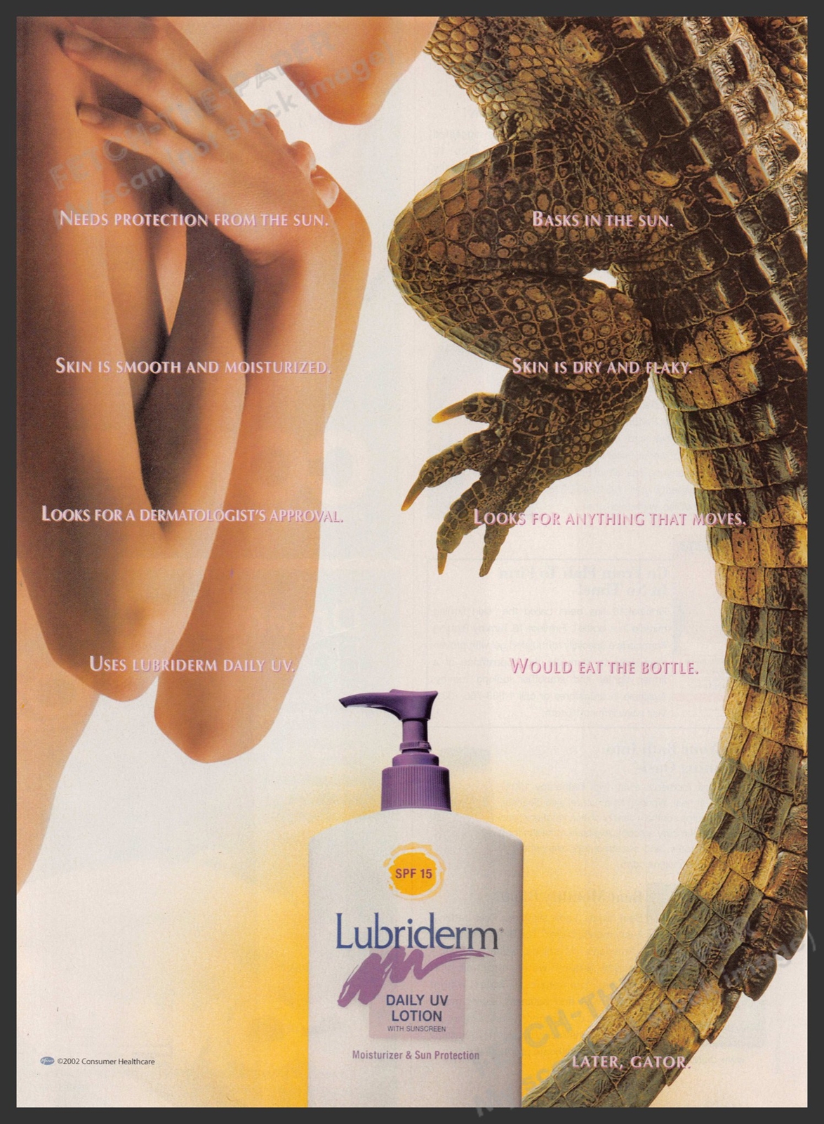 Lubriderm Skincare 2000s Print Advertisement 2002 Bare Daily