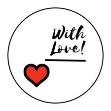 Happy mail, with love envelope seals, stickers, labels, tags, heart