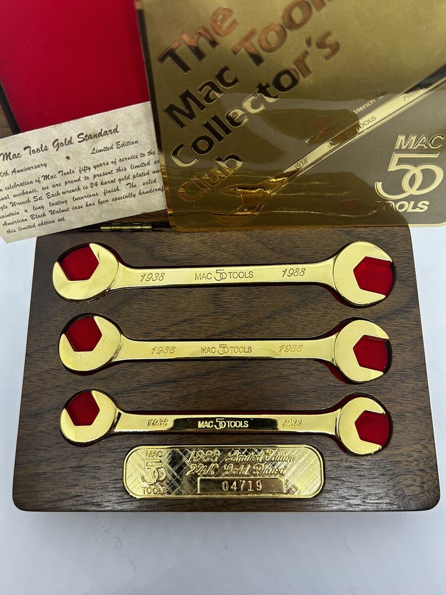 MAC Tools 24K Gold Plated Wrench Set - 1938-1988 50 Years Of MAC Tools 24K Gold Plated Wrench Set - 1938-1988 50 Years Of