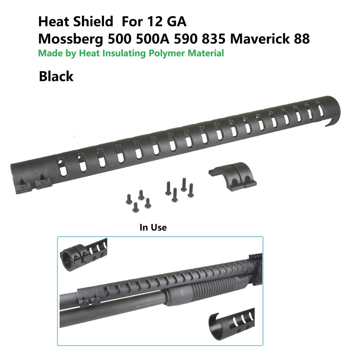 Heat Shield F Mossberg 12 GA 500 / 500A / 590 / 835 / Maverick 88