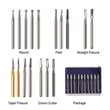 Dental Carbide Bur Friction Grip FG Round 557 330 For High Speed Handpiece