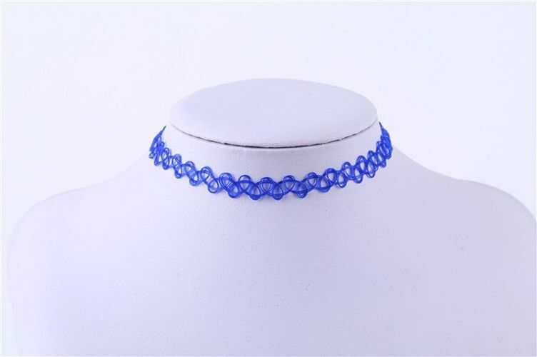 COOLSTEELANDBEYOND Choker Gotico Vittoriano Con Fiore Nero E Pizzo - Collana Donna Con Cristallo Simulato E Catena Regolabile