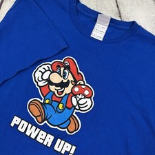 Super Mario Bros. Vintage 90s Delta Tag T-Shirt Mario Mushroom Big Mario Sz XL