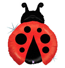 Globo holográfico Ladybug 27" - Fiesta de cumpleaños, fiesta de insectos
