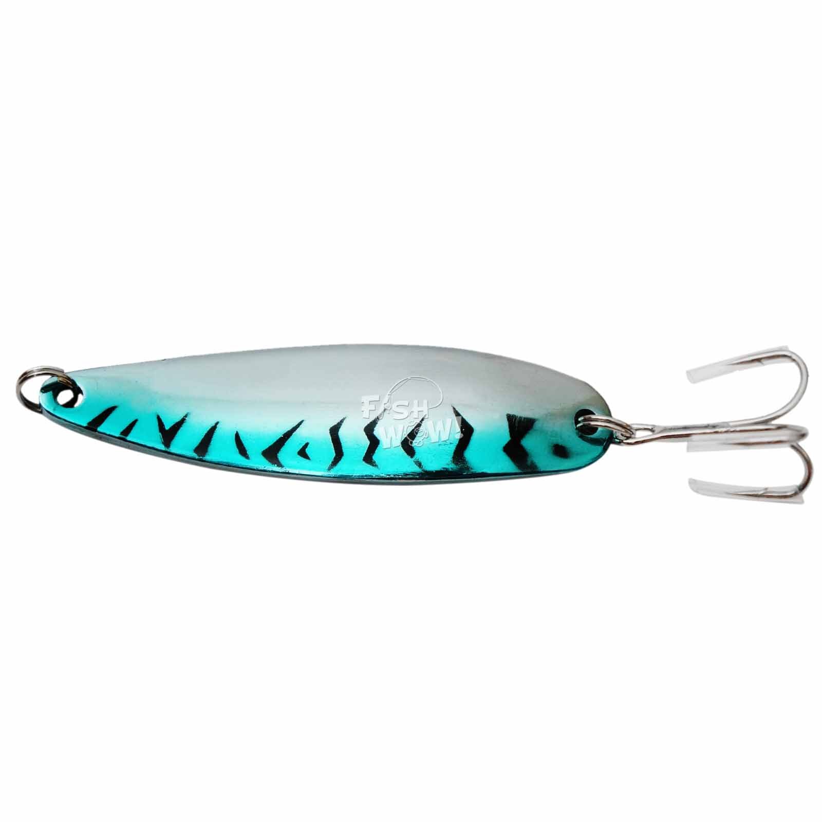 15pcs 2oz Fishing Spoons Trolling Flutter Treble Hook Casting Jig Blue Mackerel - Image 4