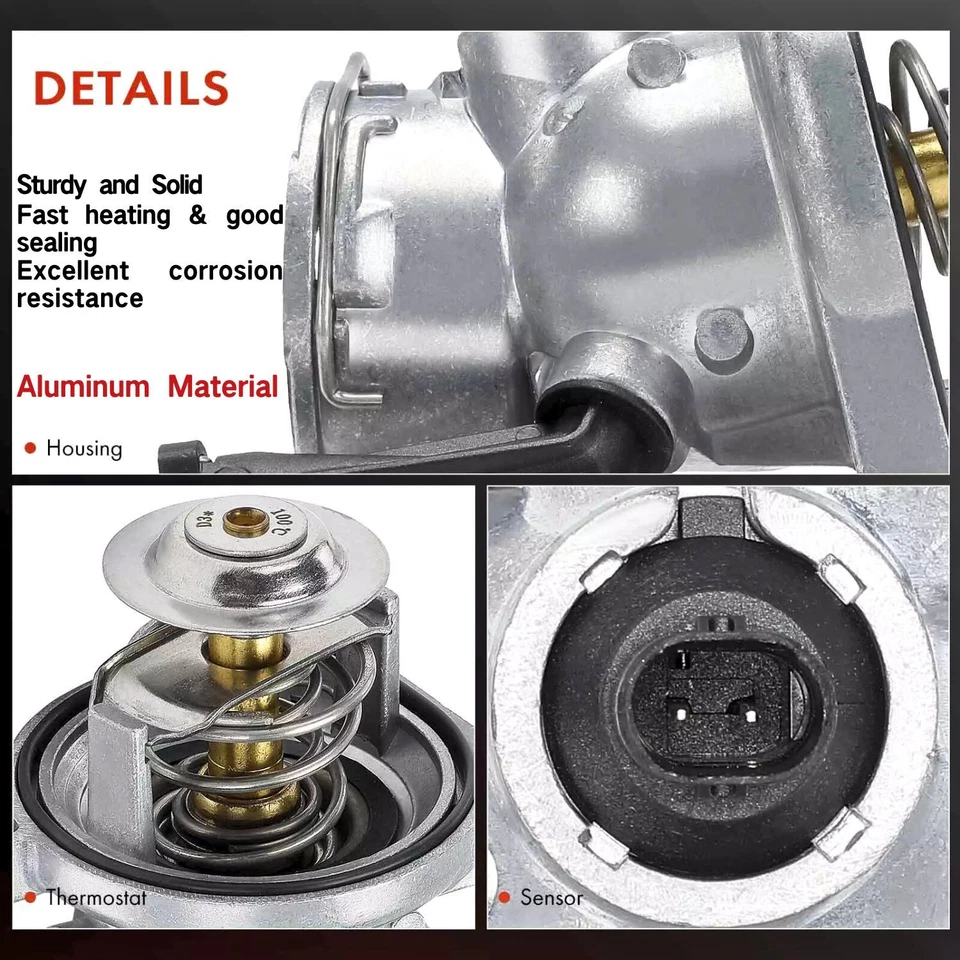 Termostato con conjunto de carcasa compatible con Mercedes-Benz CLK63 AMG 2007-2008 Foto 2 de 4
