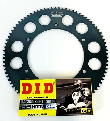 DID DHA Chain Any Size 98-112 link & Talon Sprocket for Kart 219 Rotax X30 Cadet