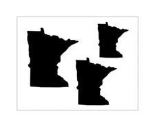 Minnesota Stencil 5 4 3 Inch USA State Outline Silhouette Reusable Sheet S1371
