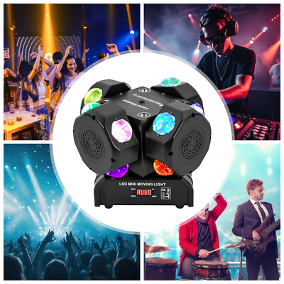 Portable Head DJ Light Rotating Strobe Lights Multi-Effects Stage Lighting 200W