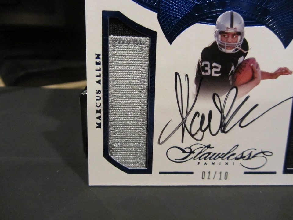 Panini Flawless On Card Autograph Jersey Raiders Marcus Allen 01/10 2016 - Image 2 of 4
