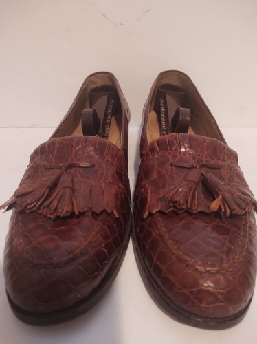 Cole Haan Bragano Crocodile Kiltie Tassel Loafers size 9 N - Picture 2 of 8