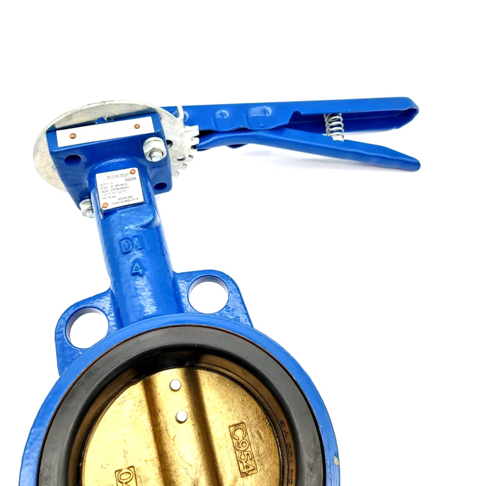 4" Ductile Iron 4 Butterfly Wafer Valve with Lever WRAS PN10 PN16 DN100 EPDM - Image 3 of 4