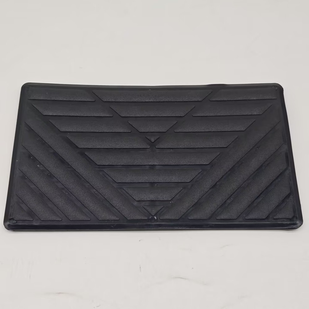 Universal Car Floor Mat Heel Plate – Black PVC Footrest Patch 25x15cm – BCSMMCAR