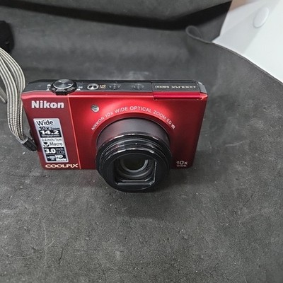 Nikon COOLPIX S8000 14.2MP Digital Camera - Red Tested - NO CHARGER