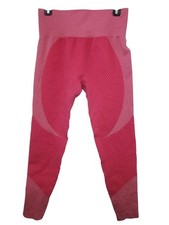 Love Nation 1X Pink Textured High Waisted Leggings Women Seamless Activewear