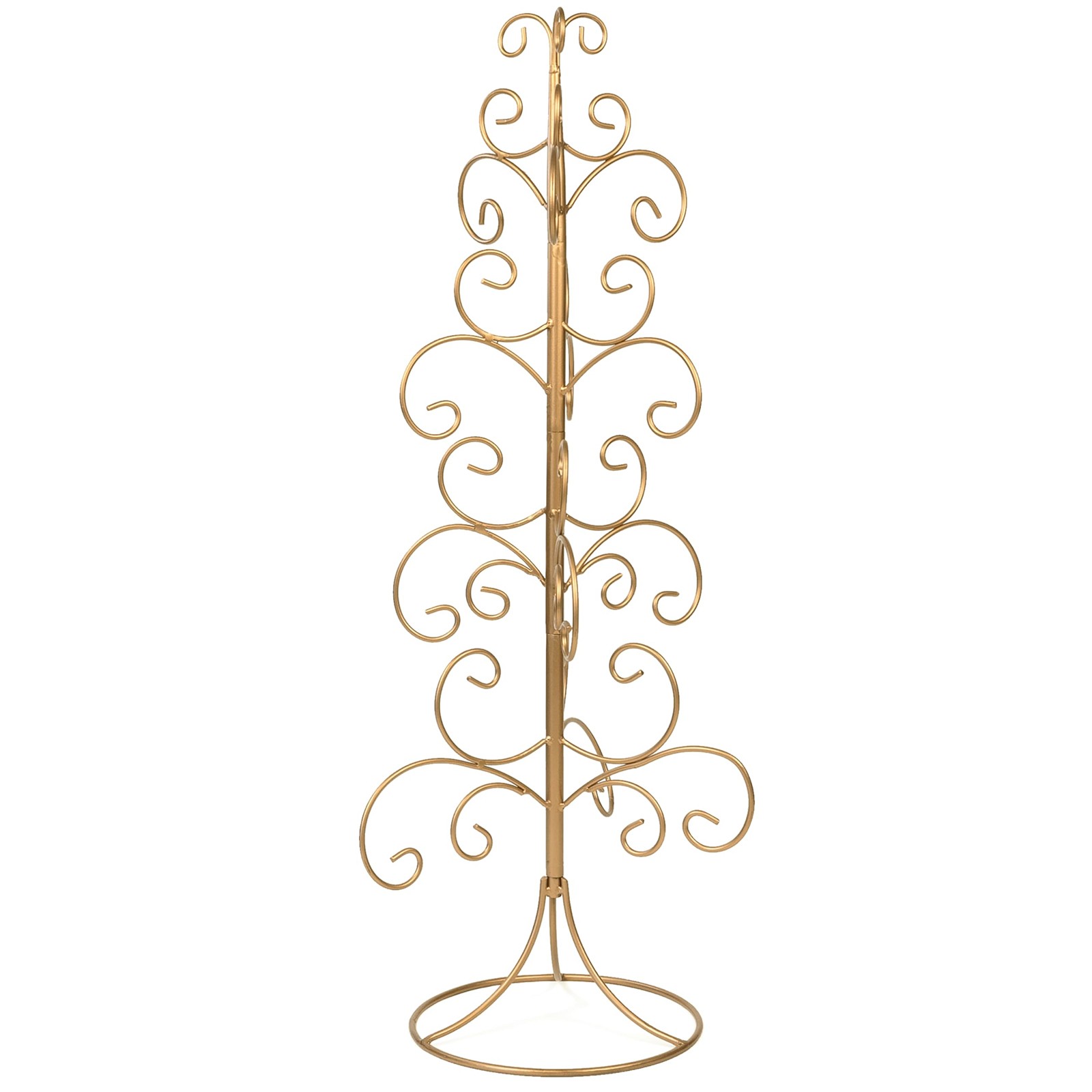 26” Gold Metal Wire 5-Tier Ornament Display Tree Stand Christmas Décor Holder