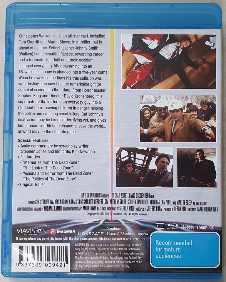 The Dead Zone [1983] Special Edition Blu-ray (Christopher Walken, Martin Sheen) - image 2 of 3