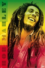 Bob Marley - Music Poster (Portrait - Jamaican Flag Colors) (Size: 24" x 36")