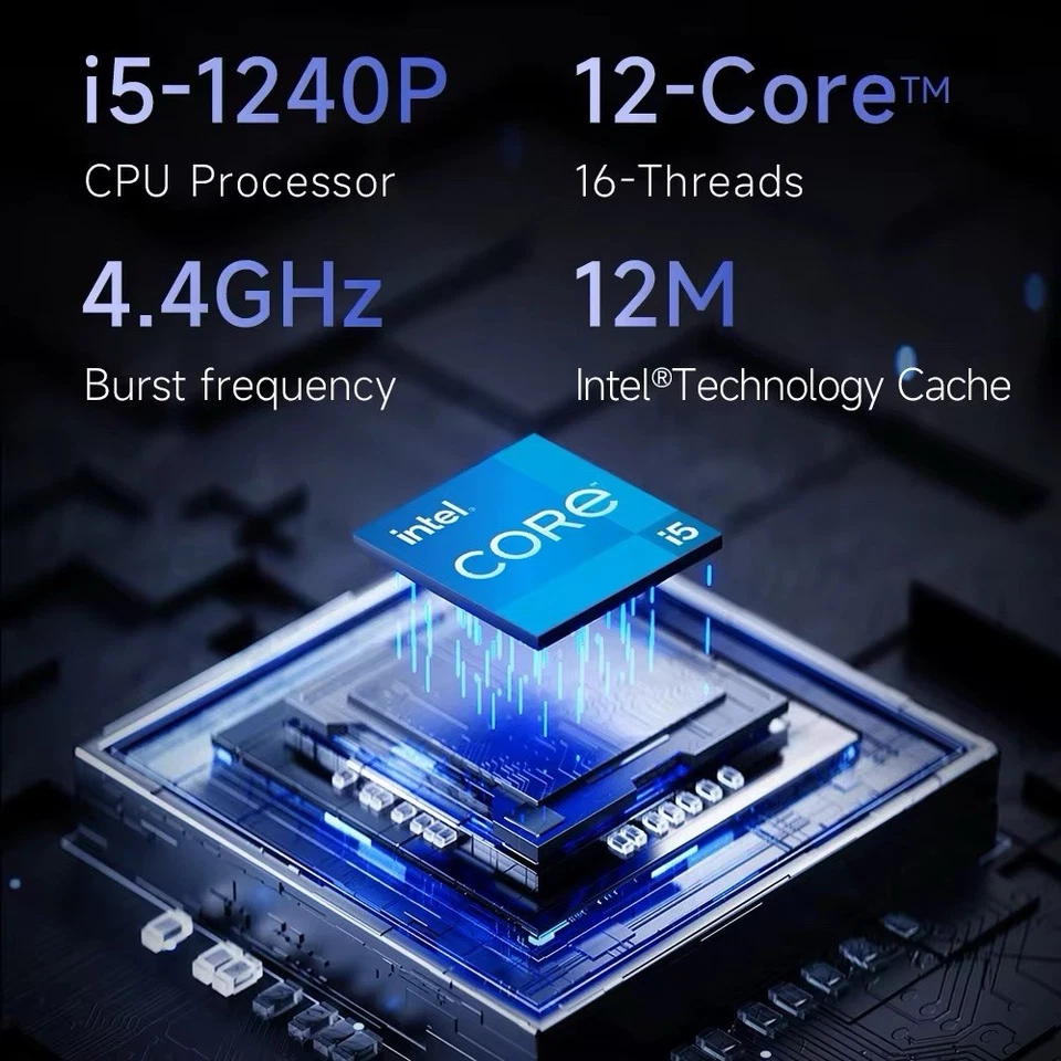 Intel i5-1240P Gaming Laptop 15.6″ FHD 16GB RAM 512GB SSD - Image 2 of 4