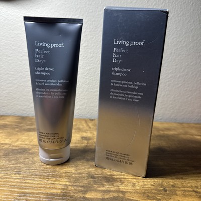 Living Proof PhD Triple Detox Shampoo Removes Build-up Bonus Strip 5.4 Oz NIB