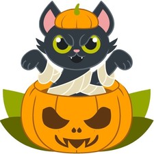 30 Custom Vamp Halloween Cat Personalized Address Labels