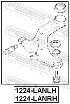 Fits FEBEST 1224-LANLH FRONT LEVER TOP LEFT WITHDRAWN  ⭐UK Stock⭐