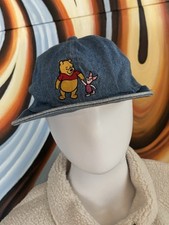 90s Vintage Kids Baseball Cap Denim Hat Youth Winnie The Pooh Piglet Disney