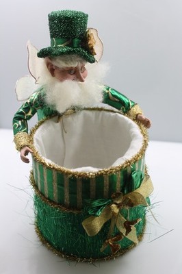 Mark Roberts Leprechaun Fairy Candy Box Clovers St Patrick's W/ box  51-75602