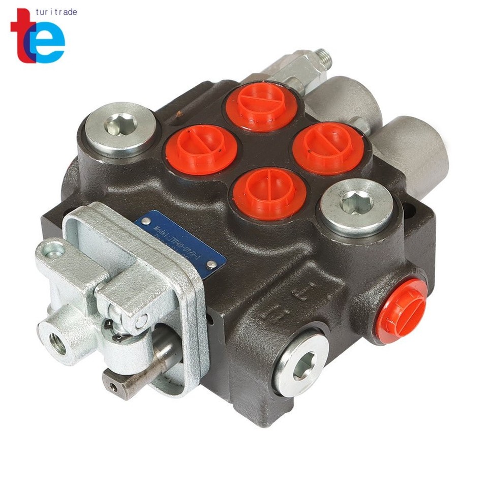 2 Spool Hydraulic Directional Control Valve 3600 PSI BSPP+Conversion ...