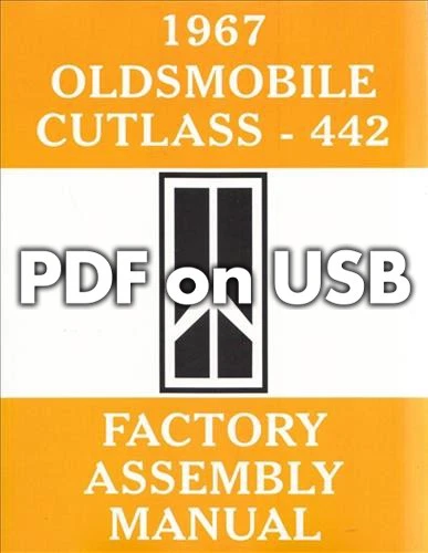 Oldsmobile 442 y Cutlass 1965-1968 PDF en USB manuales de montaje de fábrica Foto 3 de 4