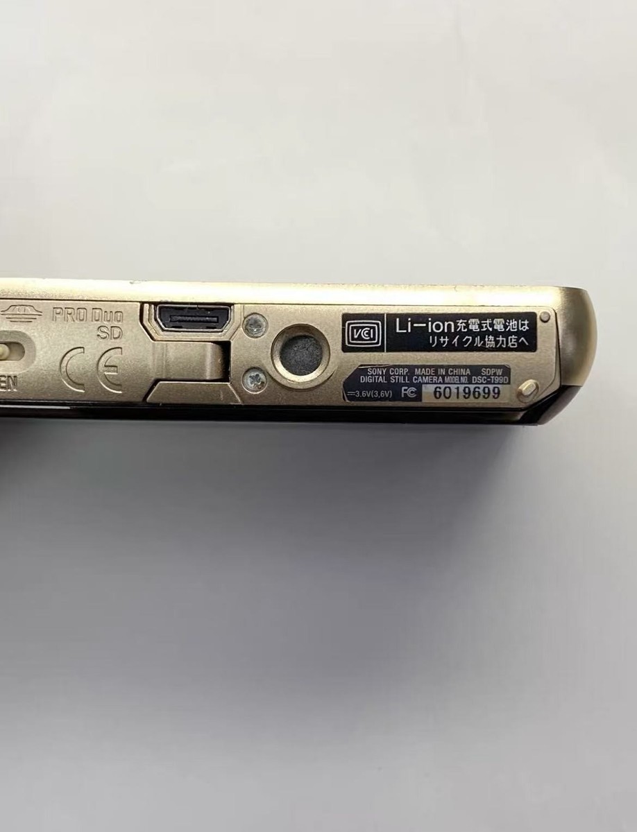 SONY Cyber Shot DSC-T99D Digital Camera Gold Fully Tested W/SD