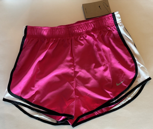 Nike DriFIT Womens Running Shorts MEDIUM Vivid Pink Tempo Jogging 831558-616 NWT - Picture 1 of 10