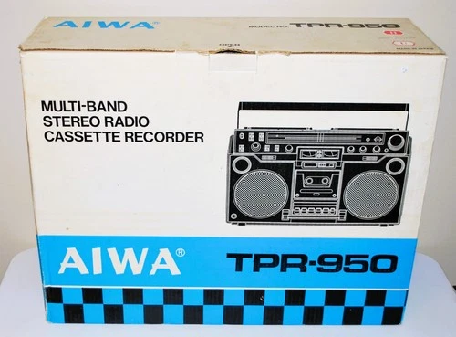 Vintage Aiwa TPR-950H Boombox cassette player MULTI-BAND radio Partially working