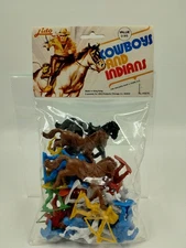 Vintage Lido Cowboys & Indians Figures Pack New Sealed Hong Kong Free Shipping