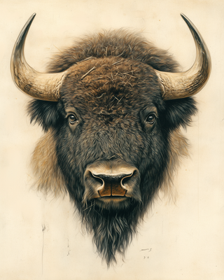 #ad #ad 8x10 American Bison Head Portrait Wildlife Art Print 500107953 $6.95