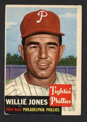 1953 Topps WILLIE JONES Philadelphia Phillies #88 VG Condition!
