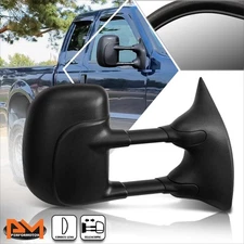 For 99-07 F250-F550 Super Duty Manual Telescoping Black Side Towing Mirror Right