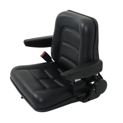 Adjustable Backrest Tractor Seat w/Armrest Universal Forklift Seat