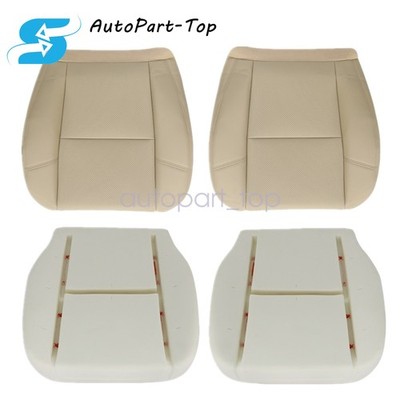 For Cadillac Escalade 09-14 Front Bottom Leather Seat Cover Tan & Foam Cushion