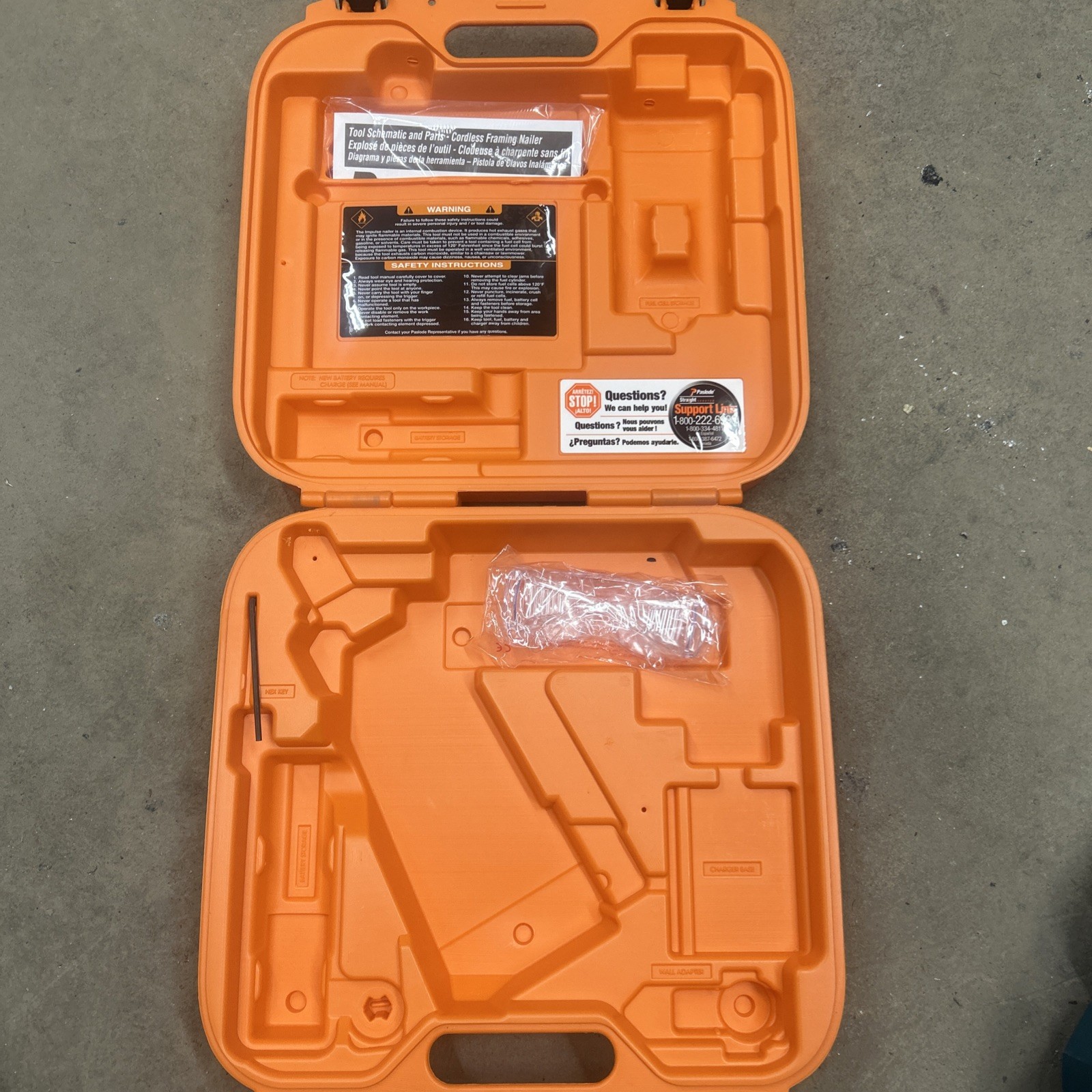 Paslode Carrying Case Box ONLY Paslode CF325 Cordless Framing Nailer