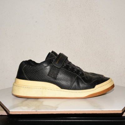 Saint Laurent SL24 Leather Sneaker Black Men 43 -- READ
