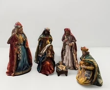 Tii Collections S/6 X0239  Nativity Figures Set Wise Men Baby Jesus Mary Lot 6
